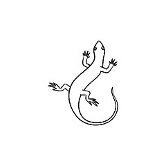 Image showing Salamander hand drawn sketch icon.