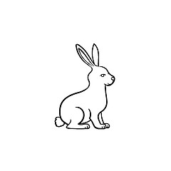 Image showing Rabbit hand drawn sketch icon.