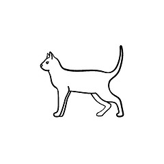 Image showing Cat hand drawn sketch icon.
