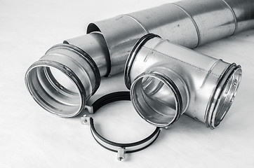 Image showing Ventilation system items on white background