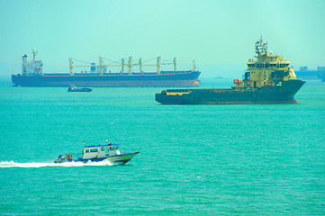 Image showing Singapore shipping tanker