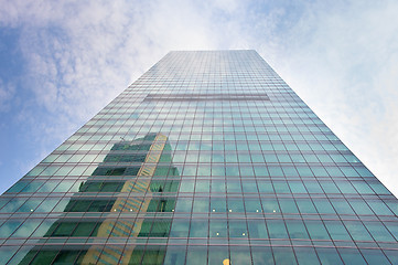 Image showing Singapore skyscraper close-up 