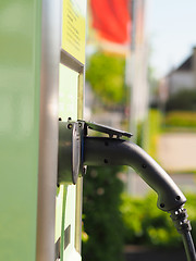 Image showing Zero emission vehicle on charging station