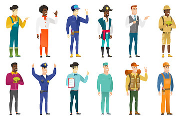 Image showing Vector set of professions characters.