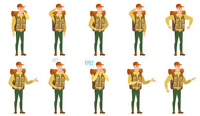 Image showing Vector set of traveler characters.