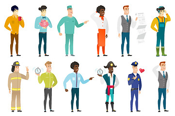 Image showing Vector set of professions characters.