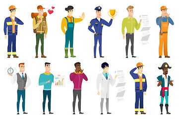 Image showing Vector set of professions characters.