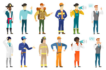 Image showing Vector set of professions characters.