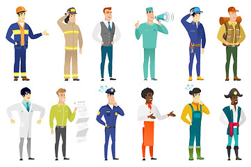 Image showing Vector set of professions characters.