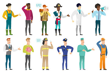 Image showing Vector set of professions characters.