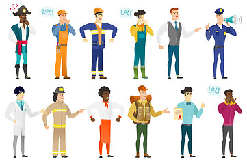 Image showing Vector set of professions characters.