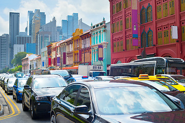 Image showing Singapore traffic block