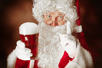 Image showing Portrait of Man in Santa Claus Costume