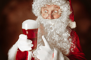 Image showing Portrait of Man in Santa Claus Costume