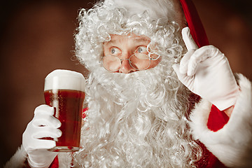 Image showing Portrait of Man in Santa Claus Costume