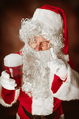 Image showing Portrait of Man in Santa Claus Costume