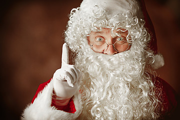 Image showing Portrait of Man in Santa Claus Costume