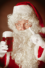 Image showing Portrait of Man in Santa Claus Costume