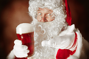 Image showing Portrait of Man in Santa Claus Costume