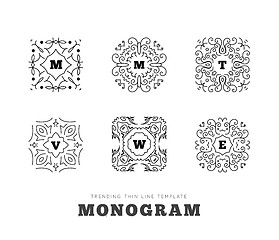 Image showing Monogram series with letters on white background