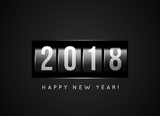 Image showing Congratulations on the New Year 2018 against the counter
