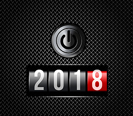 Image showing Congratulations on the New Year 2018 against the counter