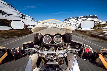 Image showing Biker First-person view