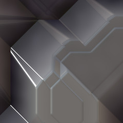 Image showing Metallic geometry