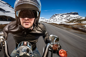 Image showing Biker First-person view
