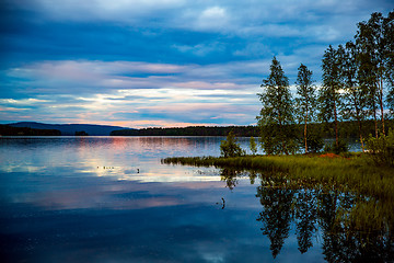 Image showing Sunset Beautiful Nature Norway.