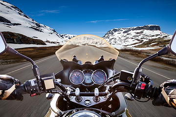 Image showing Biker First-person view