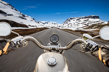 Image showing Biker First-person view