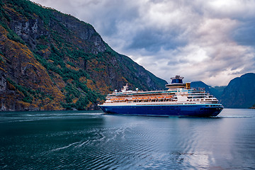 Image showing Cruise Liners On Hardanger fjorden