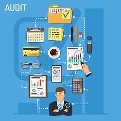 Image showing Auditing and Business Accounting Infographics