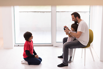 Image showing Photoshooting with kids models