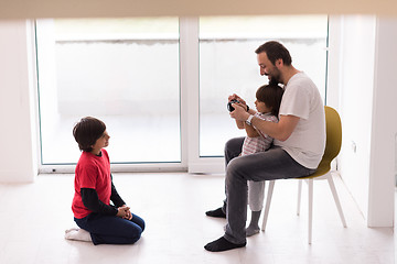 Image showing Photoshooting with kids models