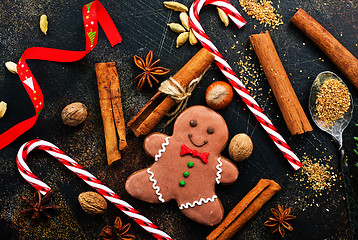 Image showing gingerbread with aroma spice