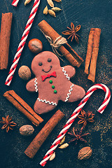 Image showing gingerbread with aroma spice