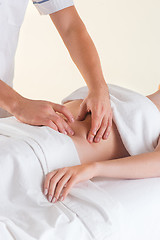 Image showing The picture of beautiful woman in massage salon