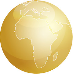 Image showing Map of Africa sphere