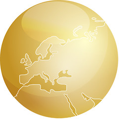 Image showing Map of Europe sphere