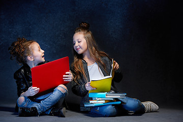 Image showing Group of Children Studio Concept