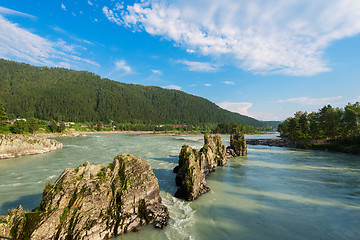 Image showing Fast mountain river Katun