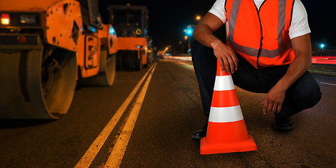 Image showing repairing the road