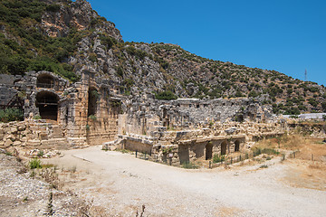 Image showing Ancient lycian Myra rock tomb