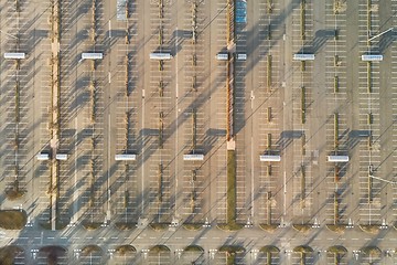 Image showing Empty Carpark Aerial