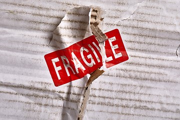 Image showing Fragile stamp closeup