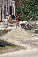 Image showing Concrete Mixer Spinning