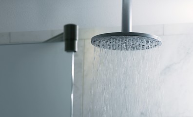 Image showing Shower water flowing