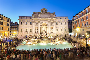 Image showing Rome Trevi Fountain or Fontana di Trevi in Rome, Italy.